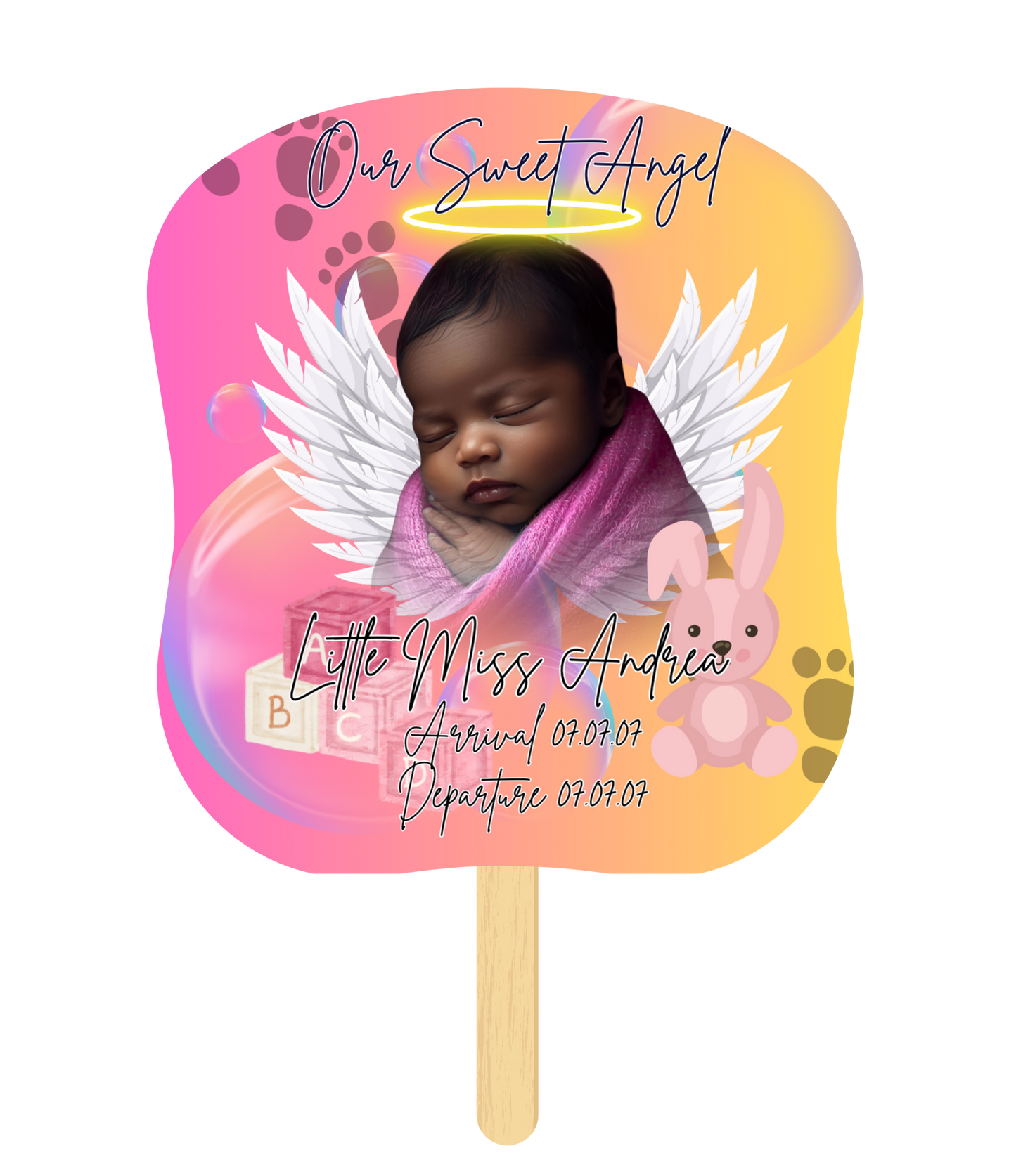 Canva Editable Memorial Fans with Material Downloadable link