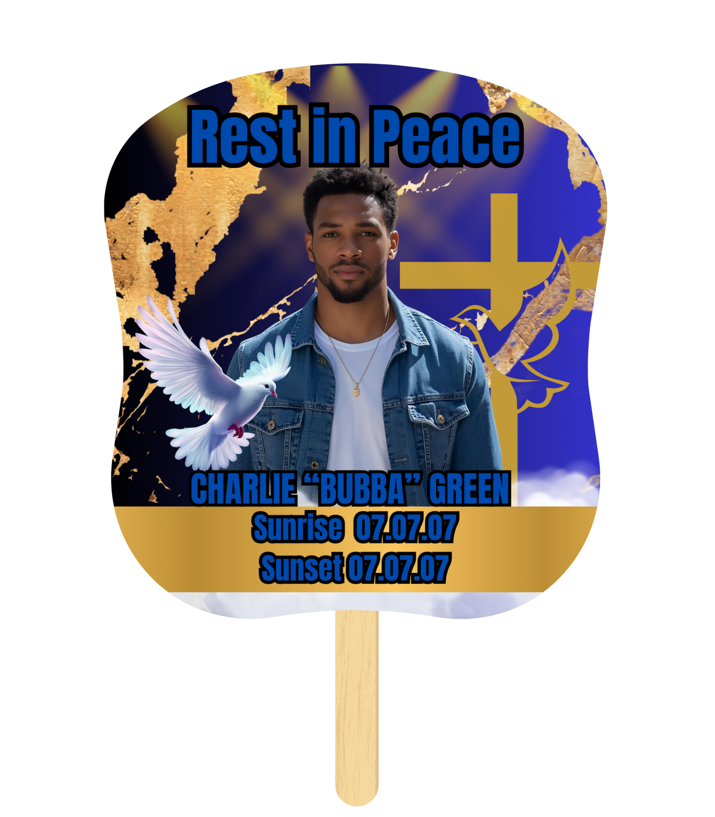 Canva Editable Memorial Fans with Material Downloadable link