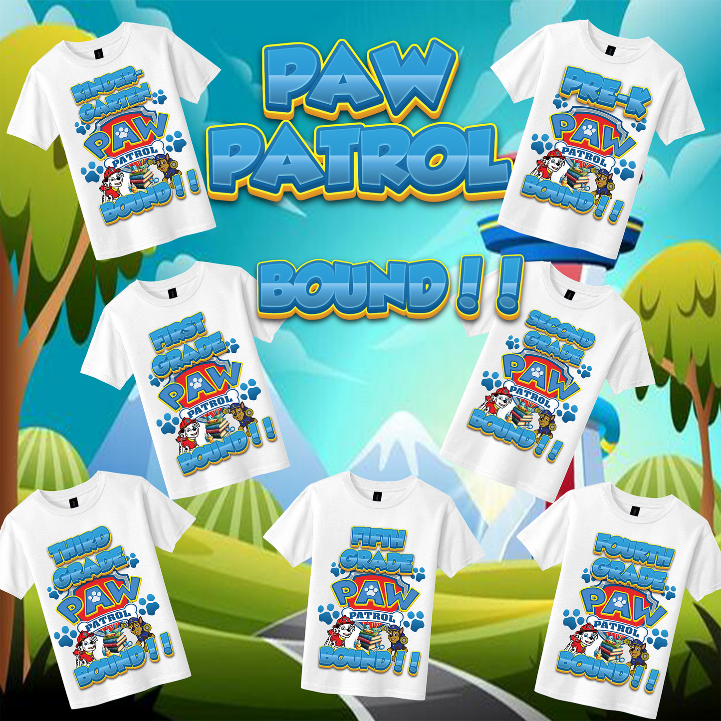 PAW PATROL BACK TO SCHOOL PRE-K THROUGH 5TH GRADE (Copy)