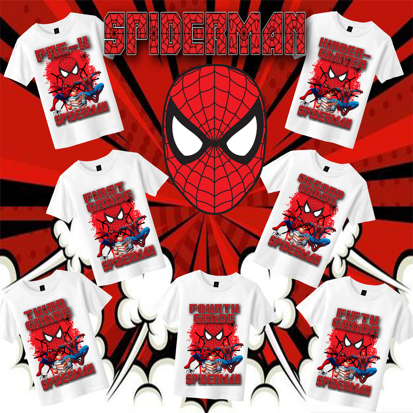 SPIDERMAN BACK TO SCHOOL PRE-K THROUGH 5TH GRADE