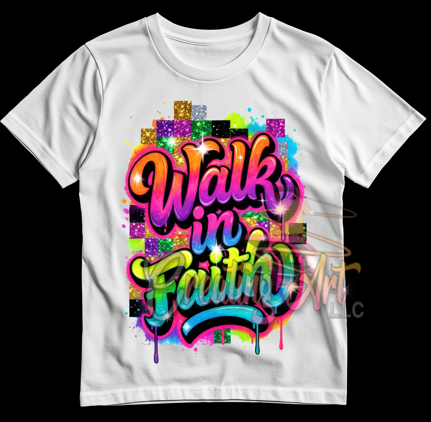 Walk in Faith words only DTF Print 12 wide image