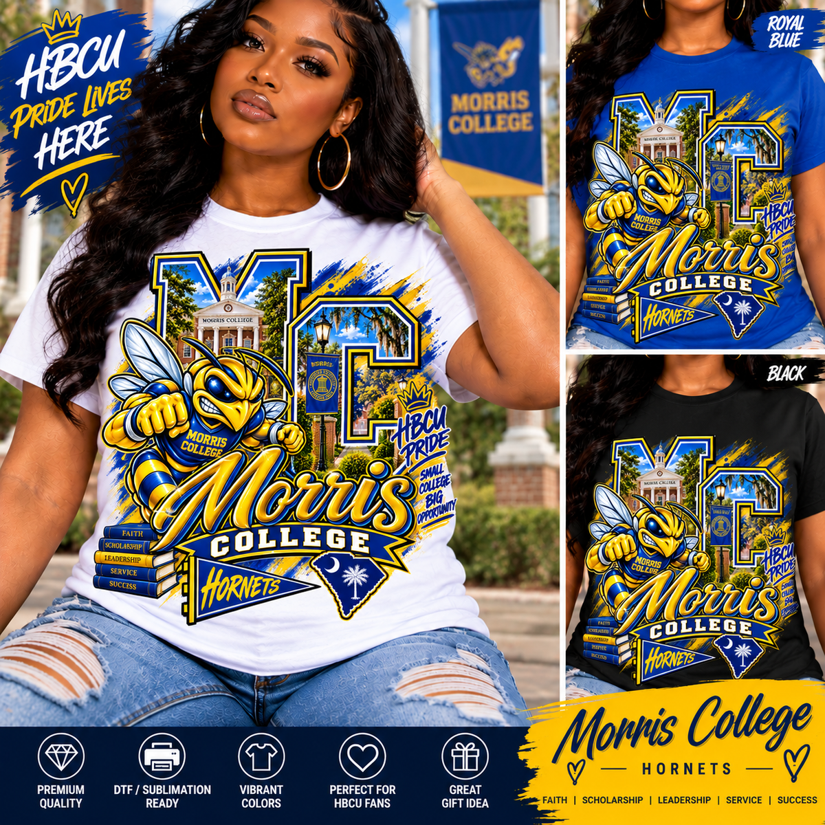 Morris College Hornets shirt mockup