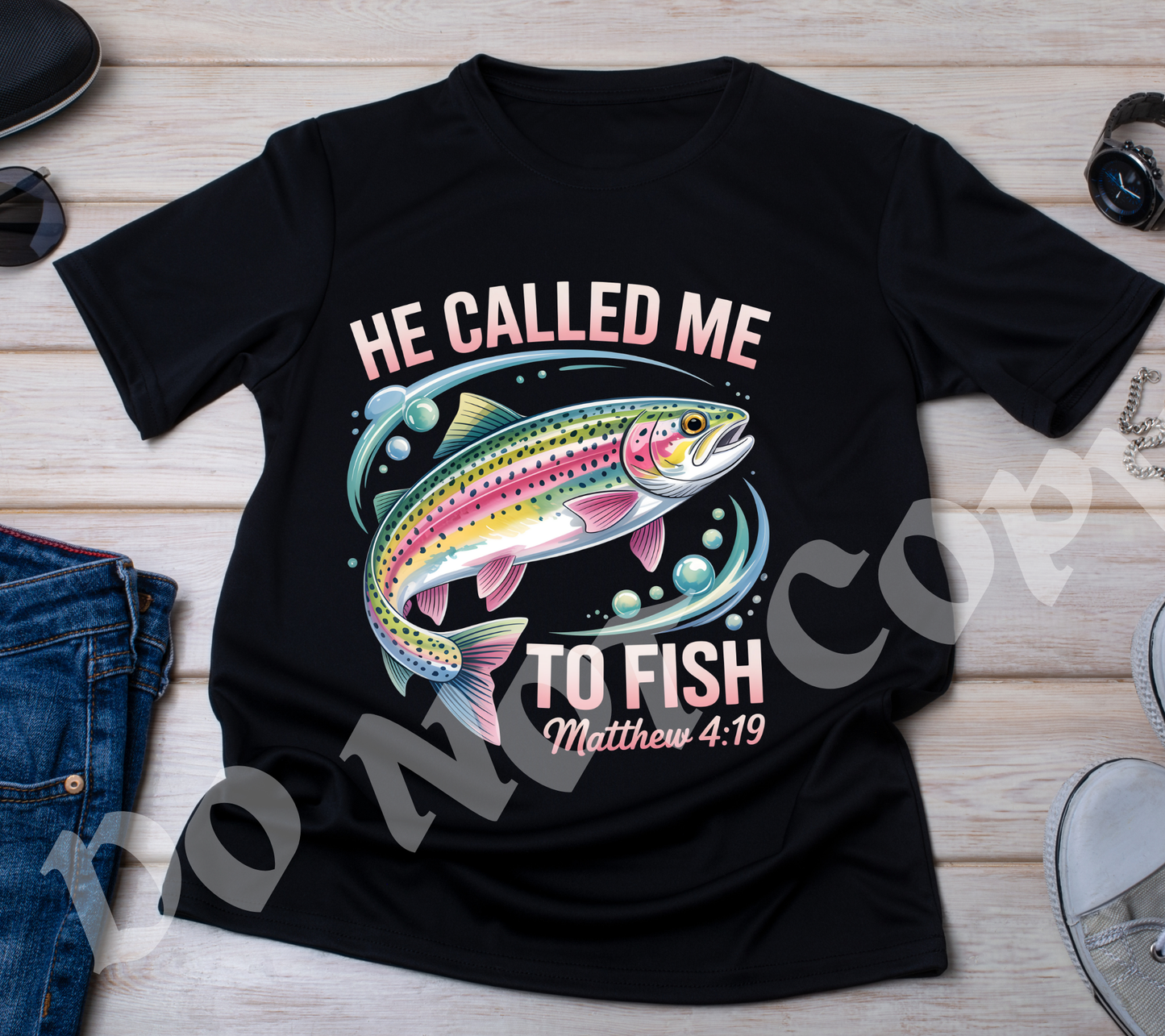 5 HE CALLED ME TO FISH PNG DIGITAL FILES ONLY. COMMERCIAL USE