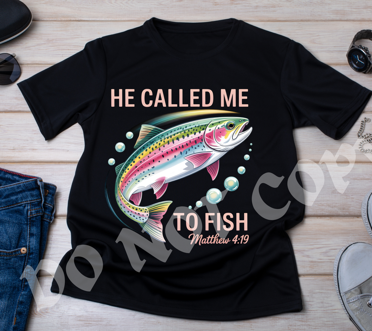 5 HE CALLED ME TO FISH PNG DIGITAL FILES ONLY. COMMERCIAL USE