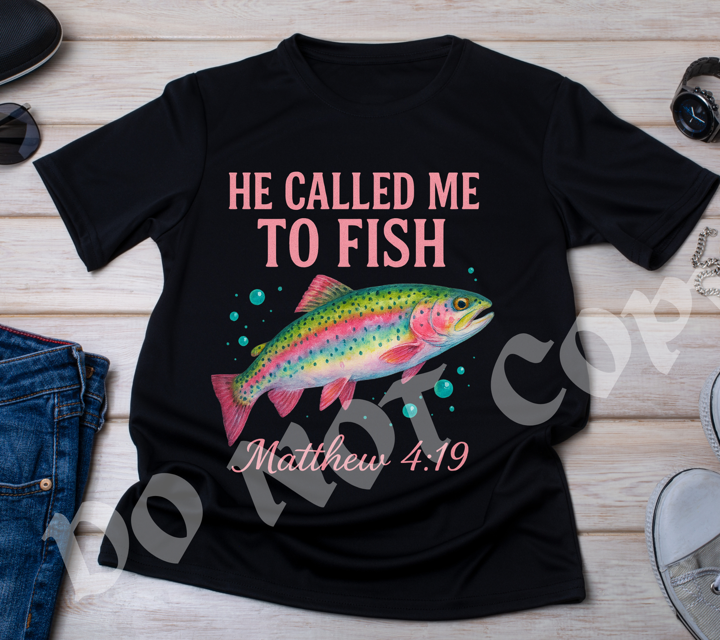 5 HE CALLED ME TO FISH PNG DIGITAL FILES ONLY. COMMERCIAL USE
