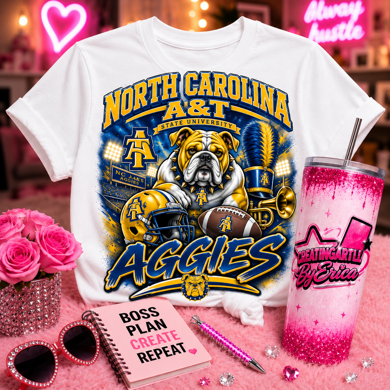North Carolina A&T Aggies PNG, NC A&T Football PNG, HBCU Band PNG, Aggies Game Day DTF Sublimation Digital Download
