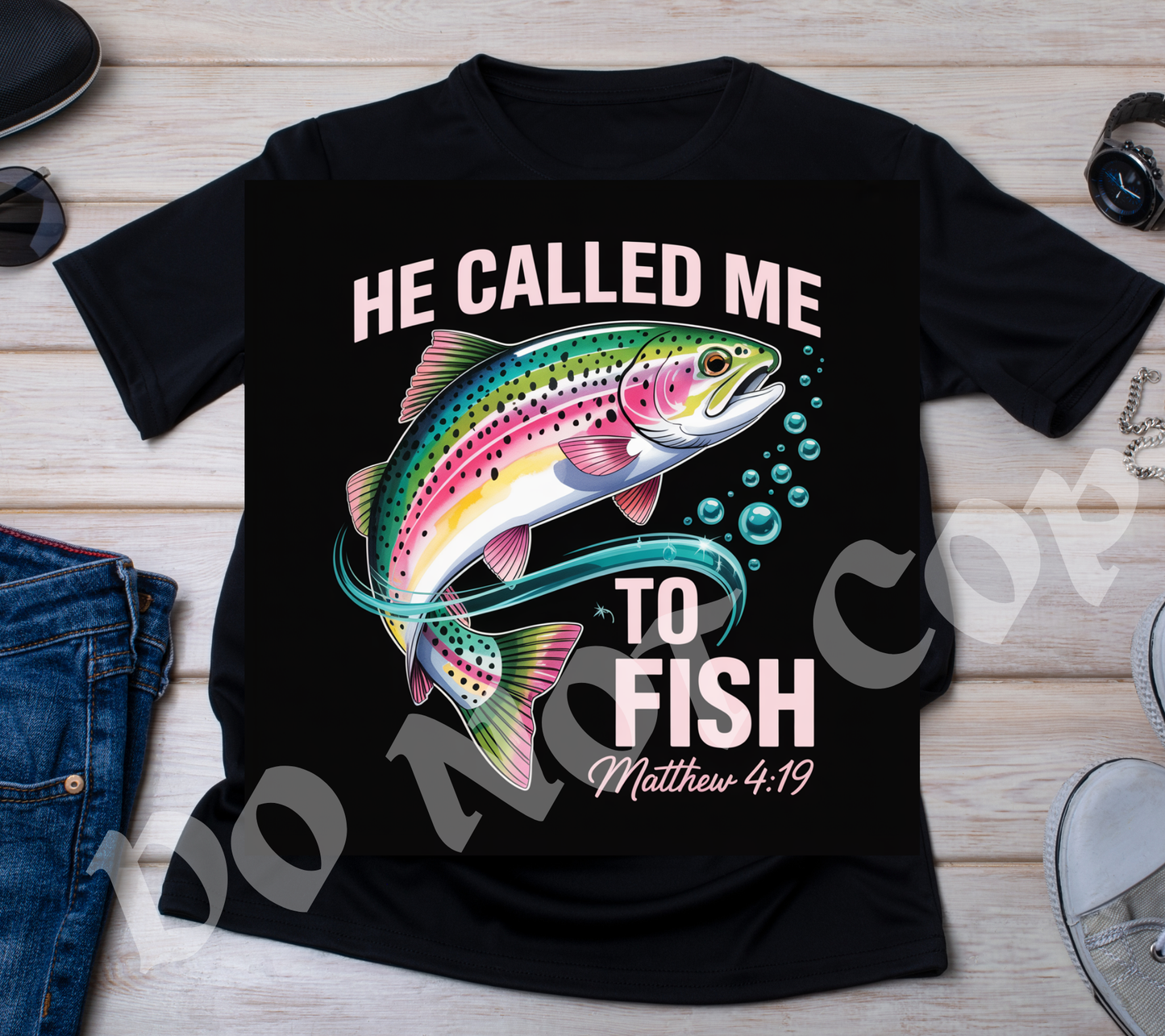 5 HE CALLED ME TO FISH PNG DIGITAL FILES ONLY. COMMERCIAL USE