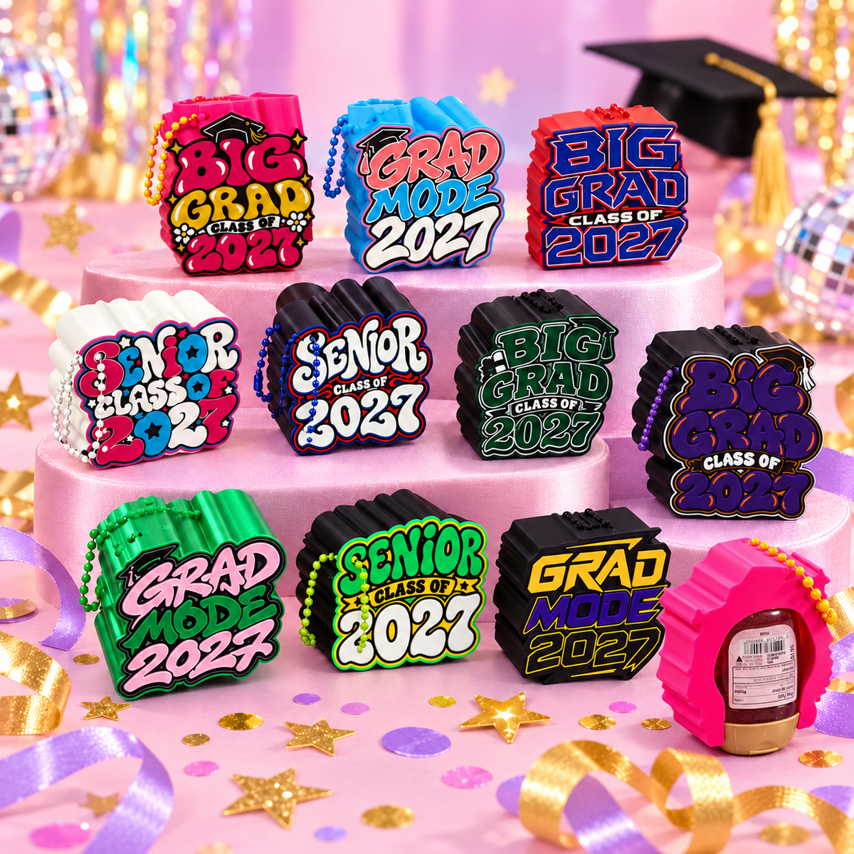Class of 2027 PocketBac Sanitizer Holders – 10-Pack 3MF Digital Files