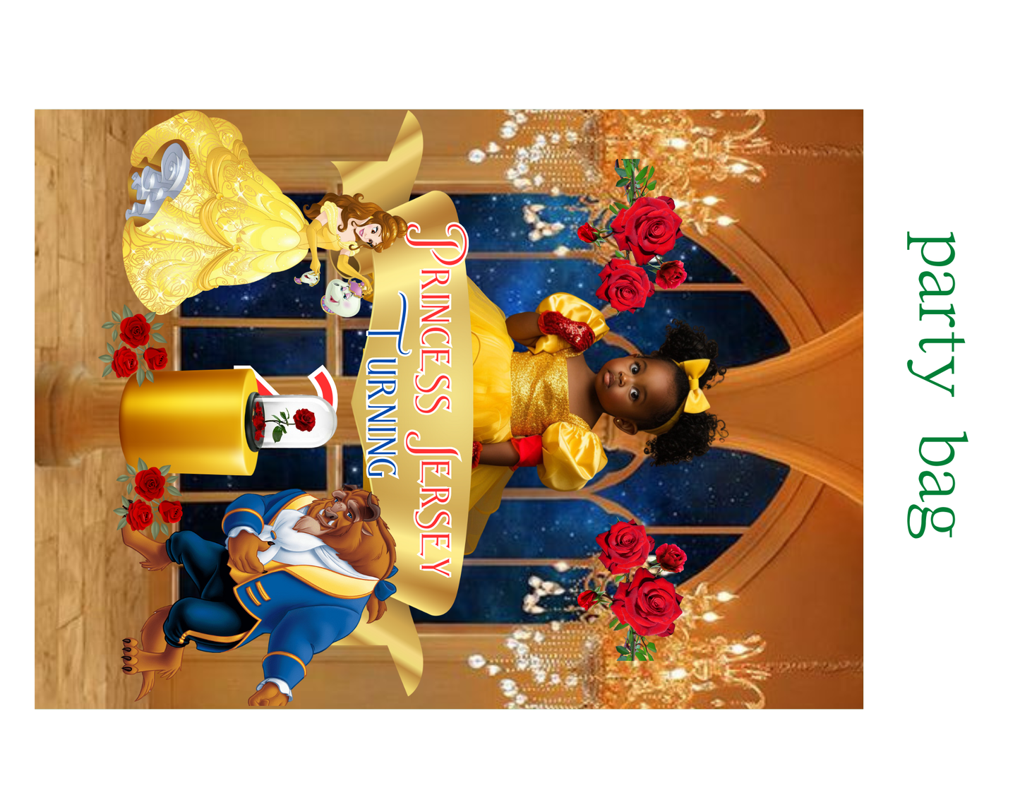 BEAUTY AND BEAST  EDITABLE TEMPLATE