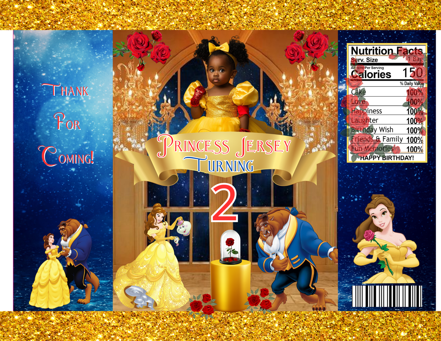 BEAUTY AND BEAST  EDITABLE TEMPLATE