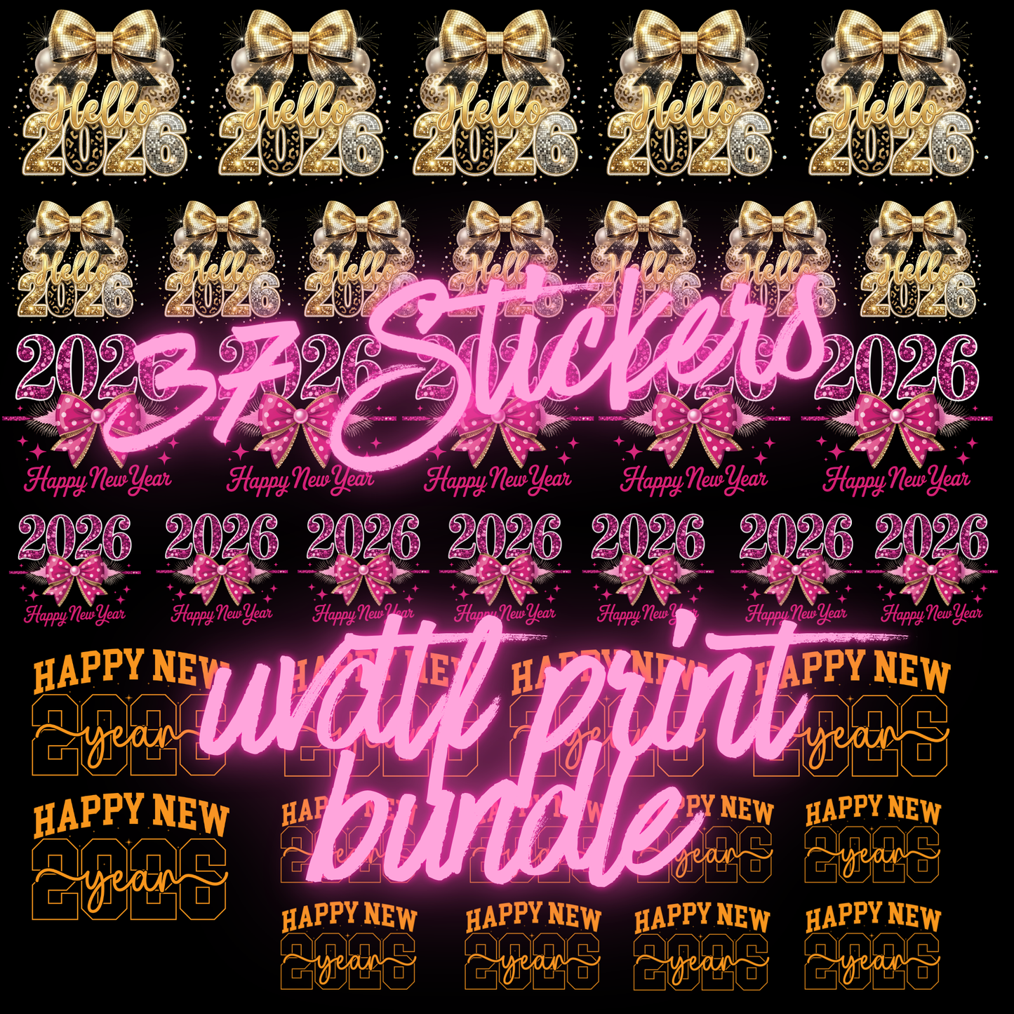 37pcs.  2026 sticker bundle