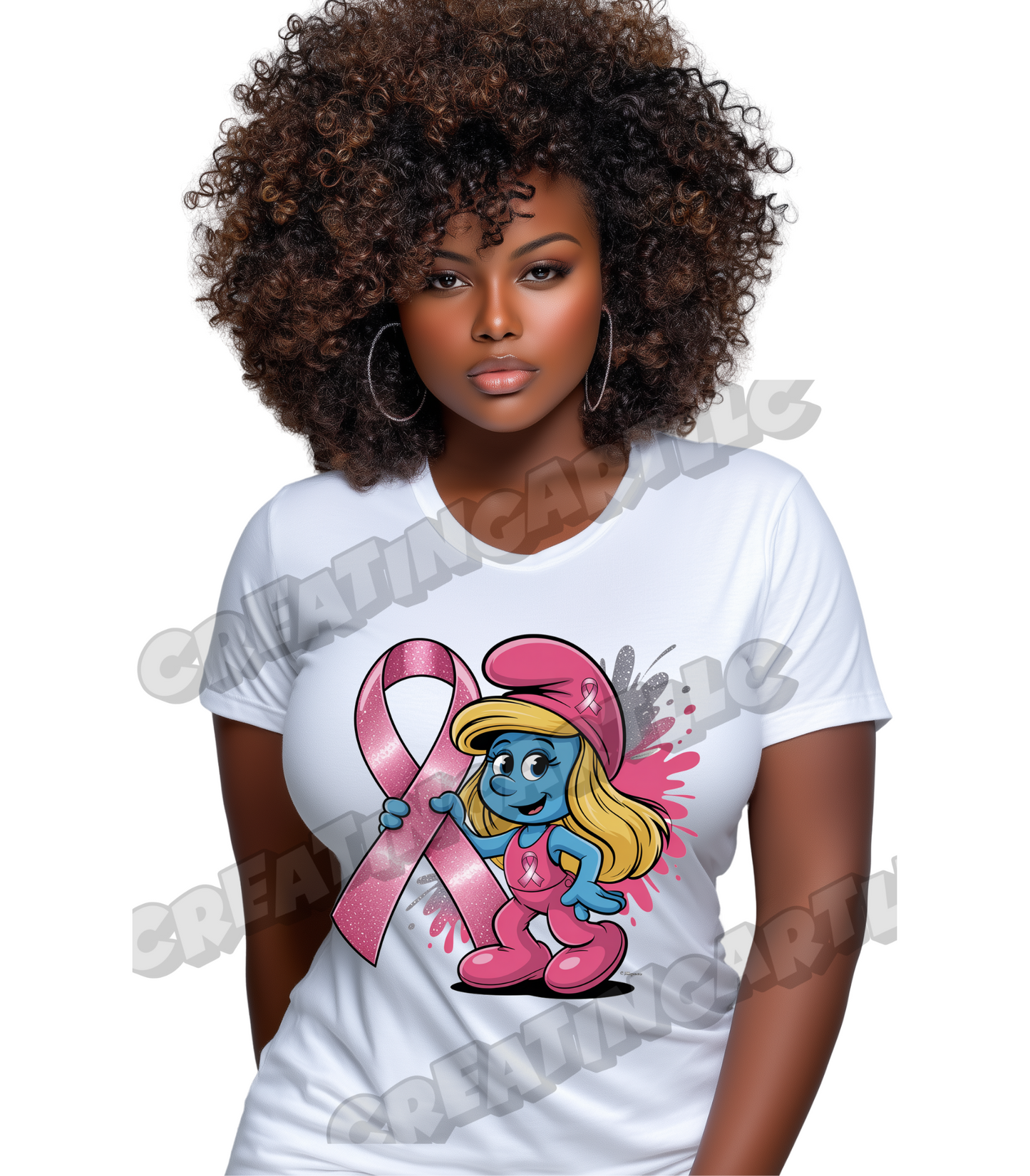 5 PACK SMURF BREAST CANCER DIGITAL FILES