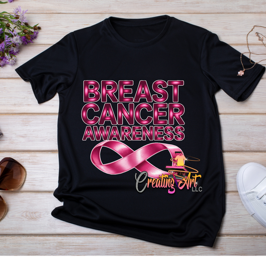 "Breast Cancer Awareness Shirt • Pink Ribbon Support Tee • October Awareness T-Shirt (Black & White)"