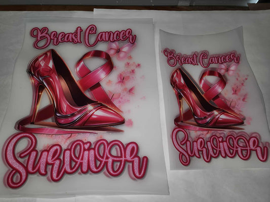 Breast Cancer Survivor DTF Prints