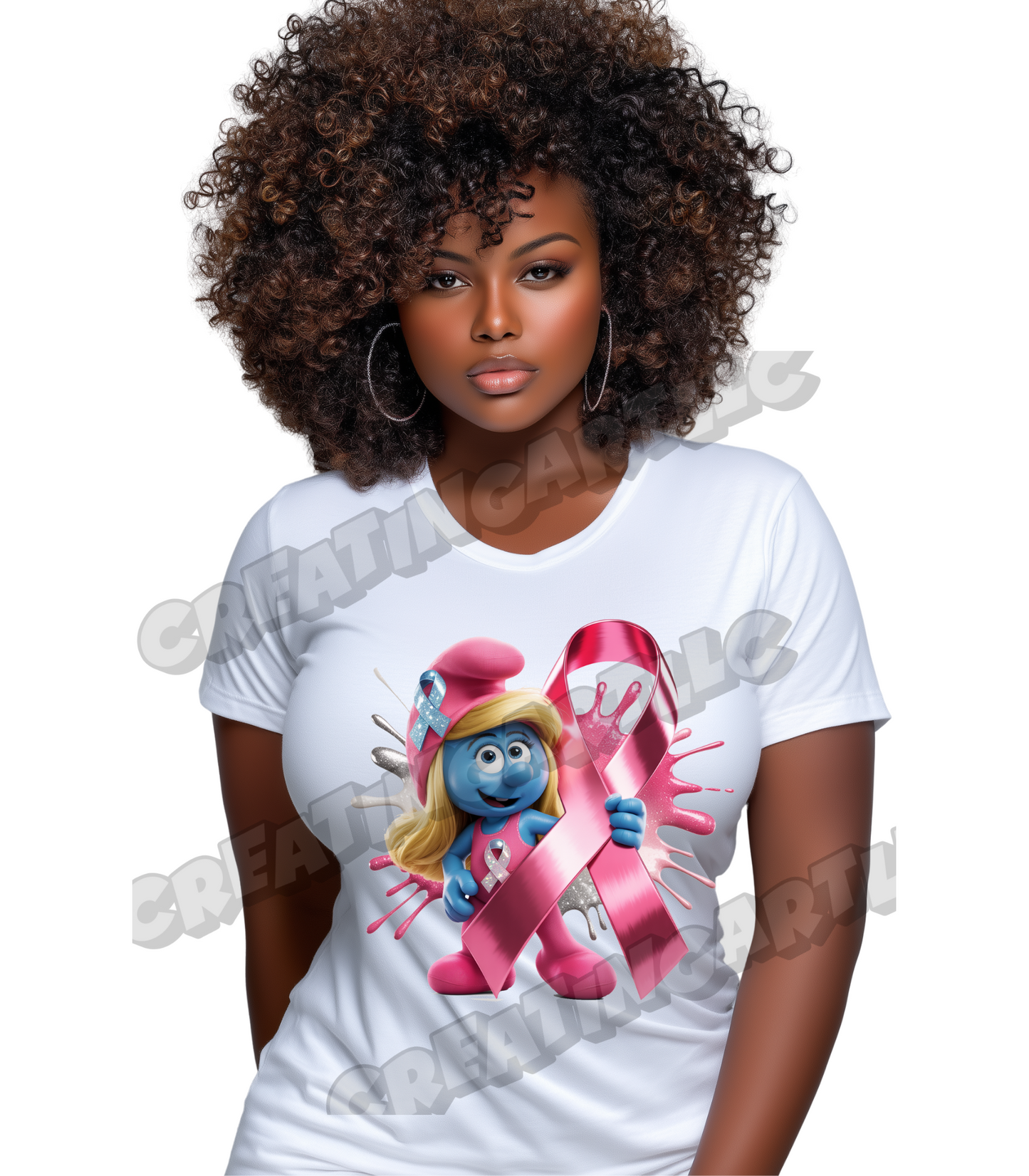 5 PACK SMURF BREAST CANCER DIGITAL FILES