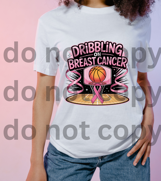 Dribbling on Breast Cancer Sublimation  digital file only
