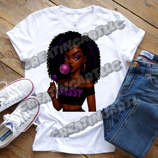 Sassy Black Girl PNG Bundle | Melanin Digital Art | Afrocentric Bubblegum Graphics | Instant Download”