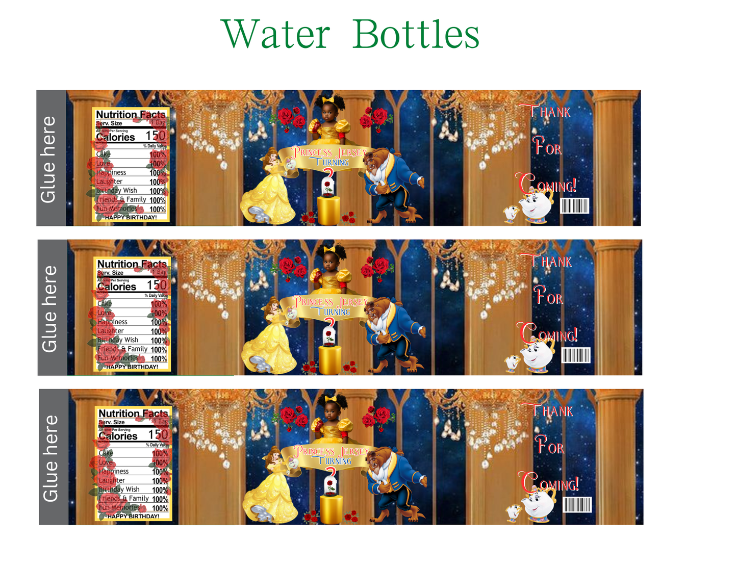 BEAUTY AND BEAST  EDITABLE TEMPLATE