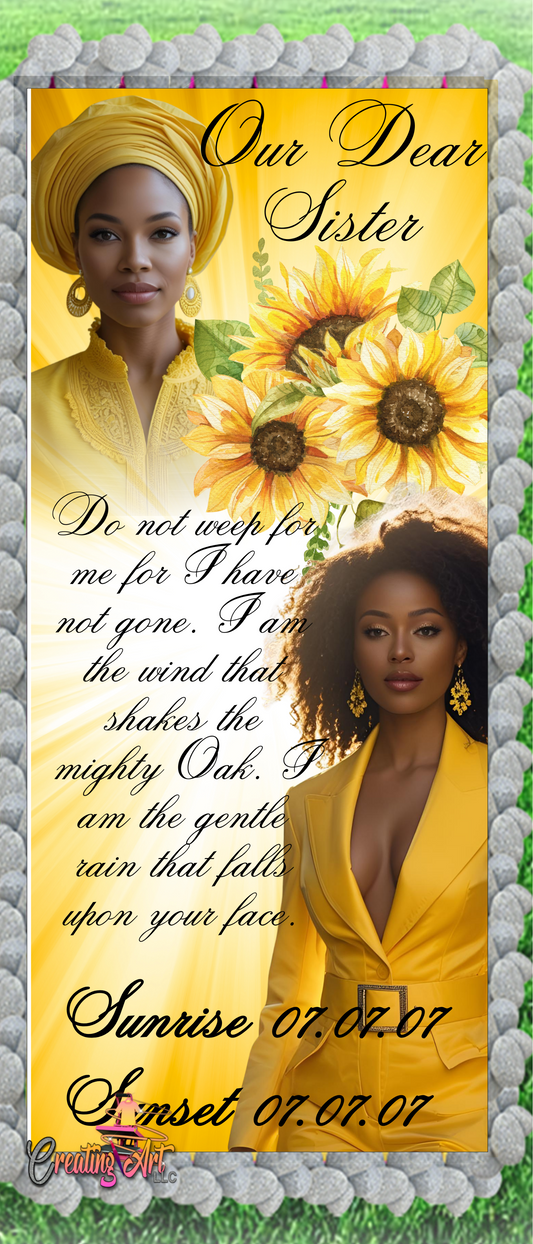 "Custom Memorial Grave Cover – Personalized Celebration of Life Tribute Banner"