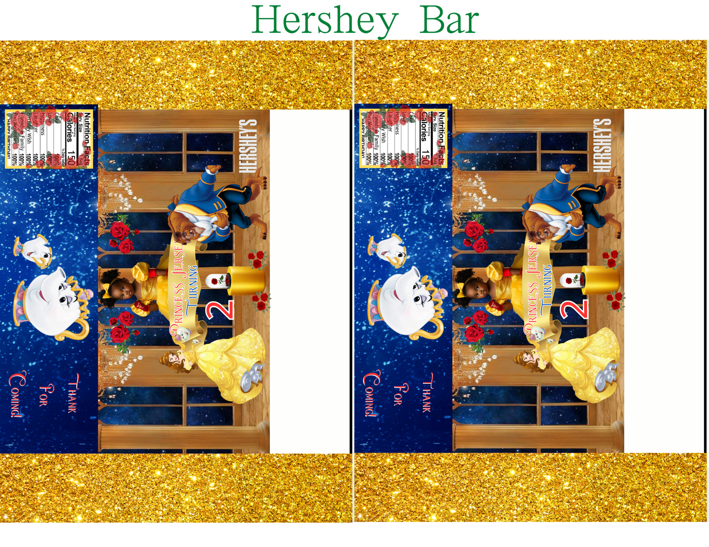 BEAUTY AND BEAST  EDITABLE TEMPLATE