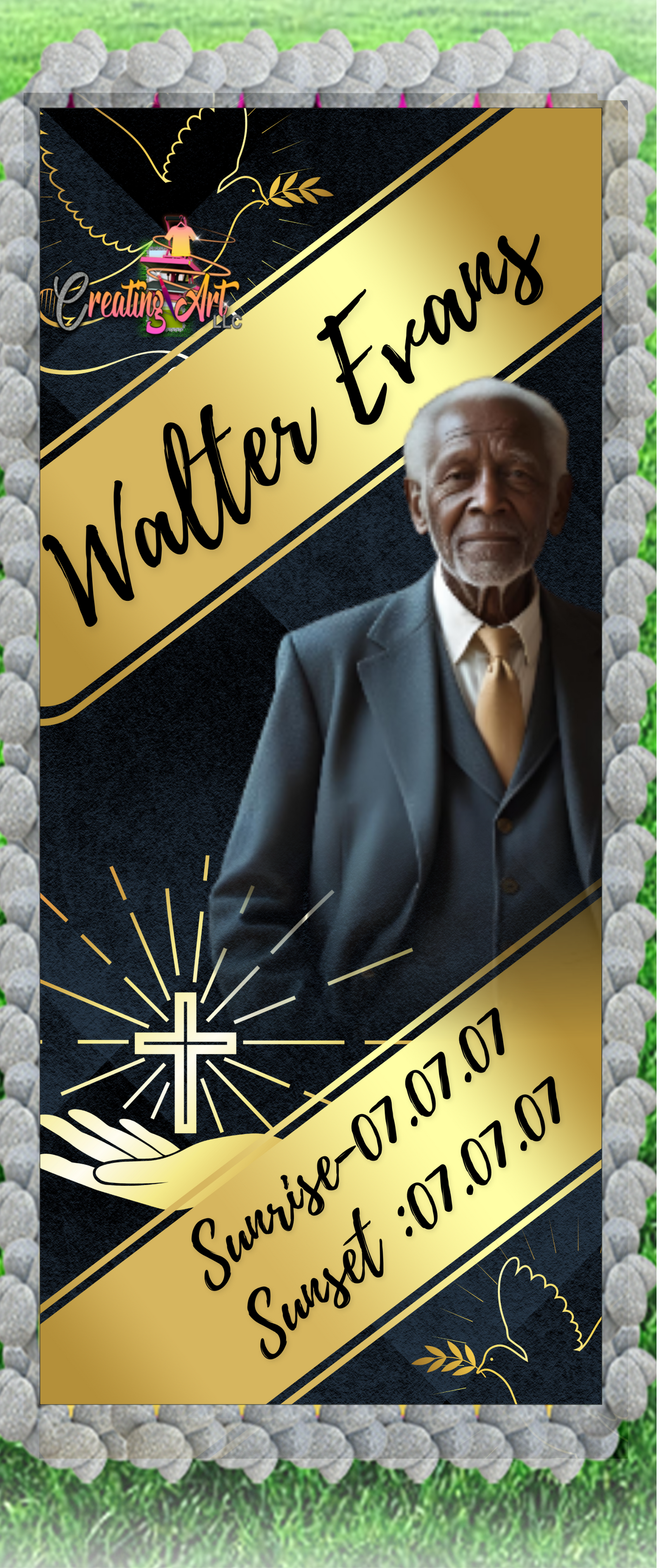 Grave Covers Editable Canva 5pk Templates