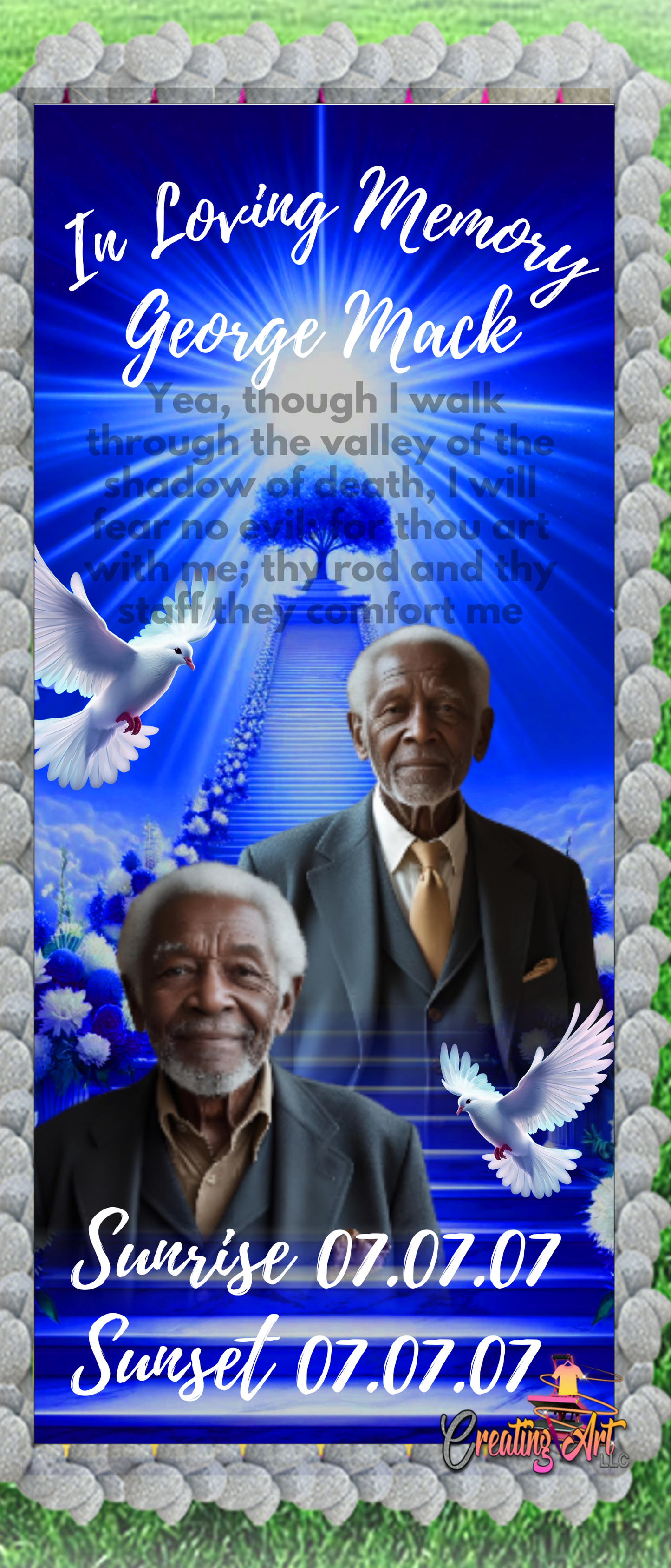 Grave Covers Editable Canva 5pk Templates