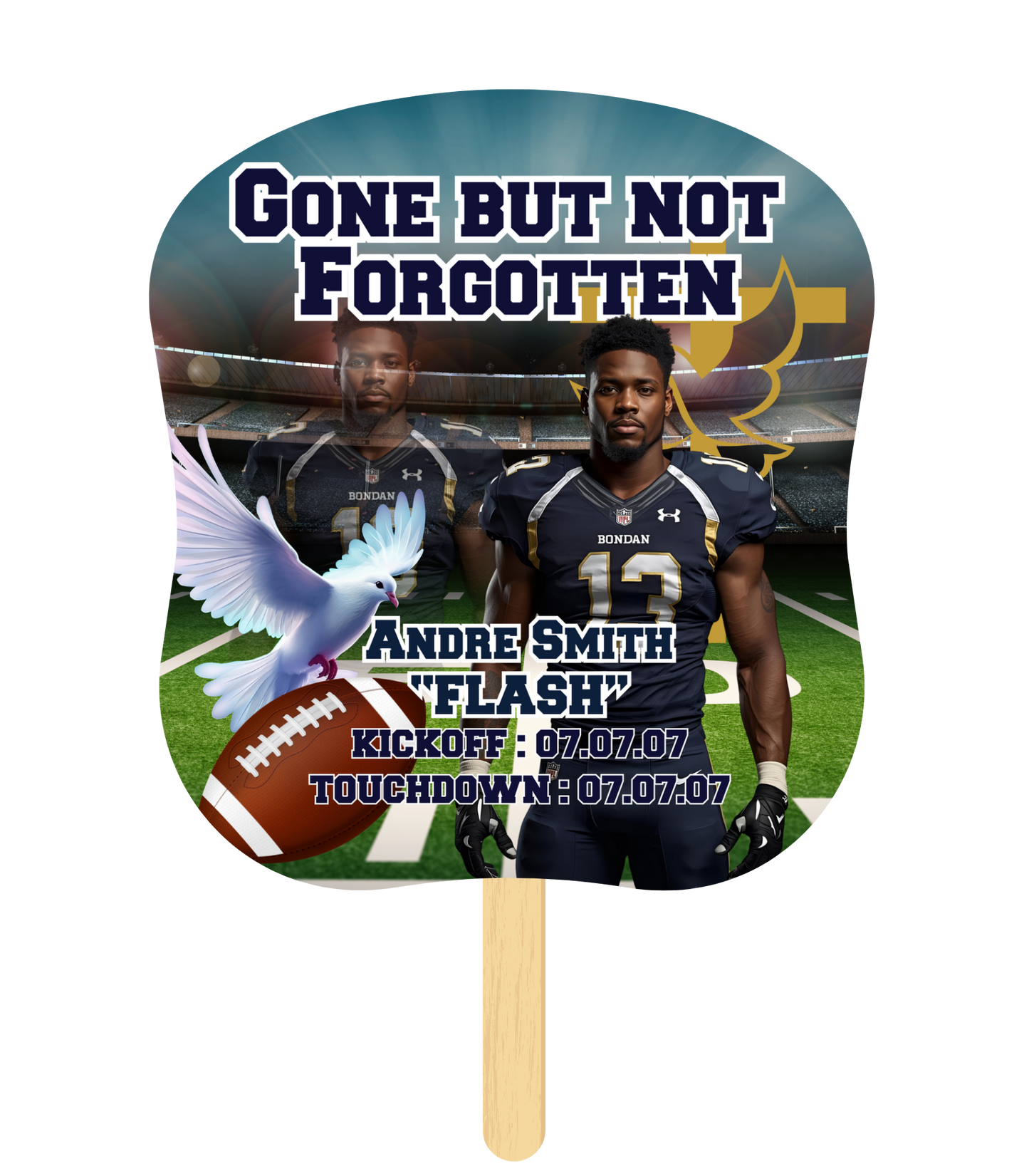 Canva Editable Memorial Fans with Material Downloadable link