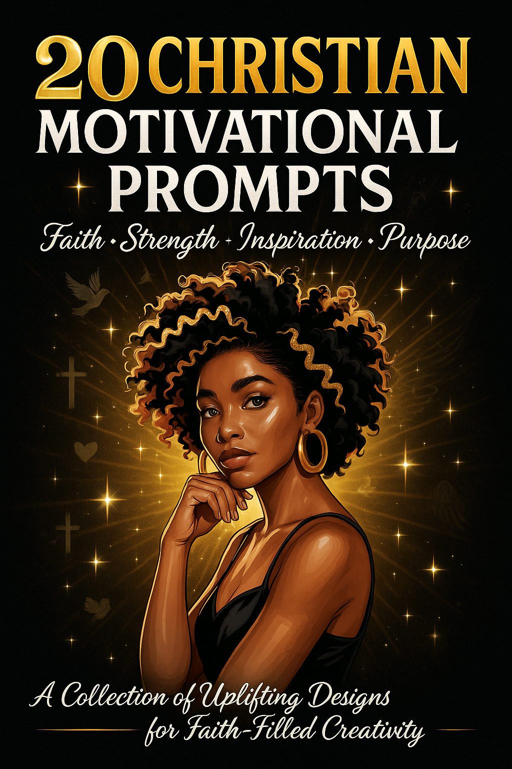 20 Christian Motivational Prompts | Inspirational PNG Designs for Faith & Creativity”