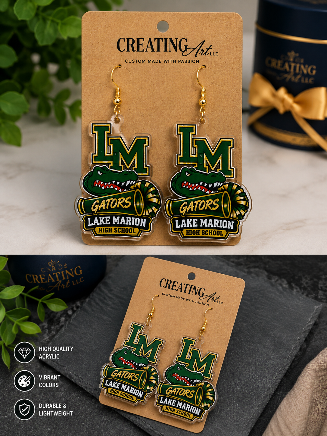 HIGH SCHOOL ACRYLIC EARRINGS
