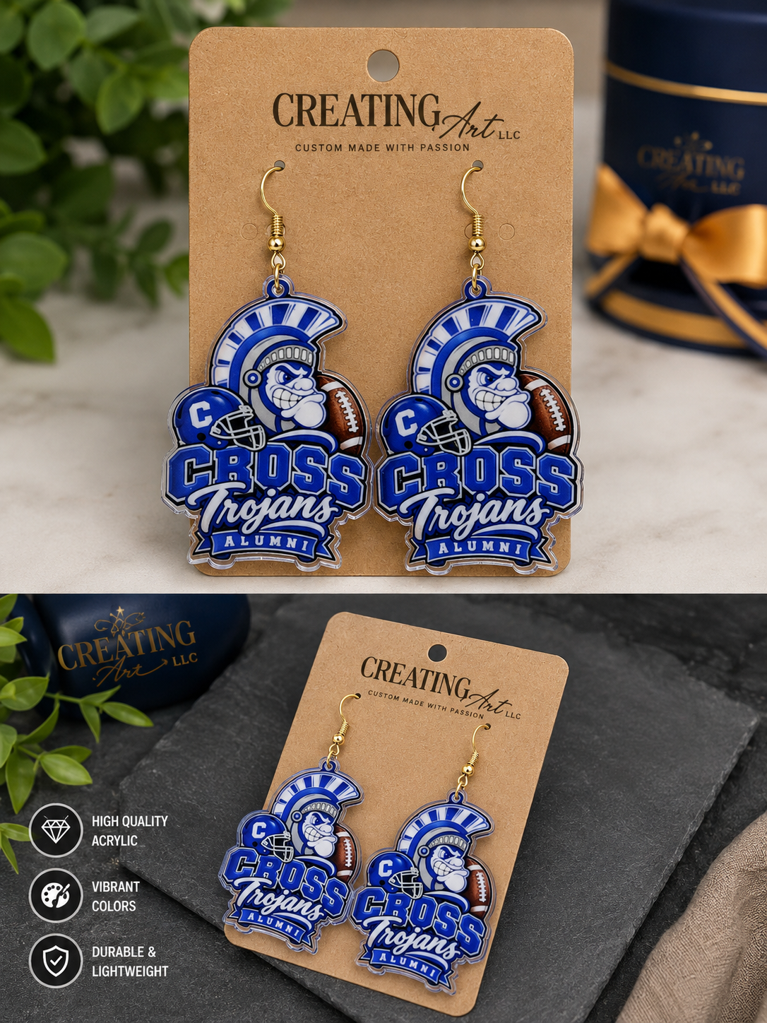 HIGH SCHOOL ACRYLIC EARRINGS