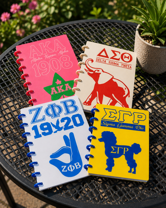 SORORITY MINI REFILLABLE NOTEBOOK 8.5X5.5