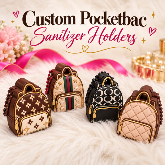 Custom Designer Pocketbac Sanitizer Holders – Set of 4 STL Files