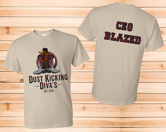DUST KICKING DIVAS SHIRTS FRONT AND BACK