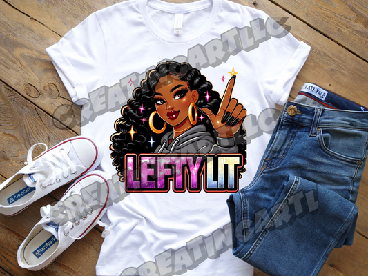 "Lefty Lit - Left Handers Day Graphic Design"