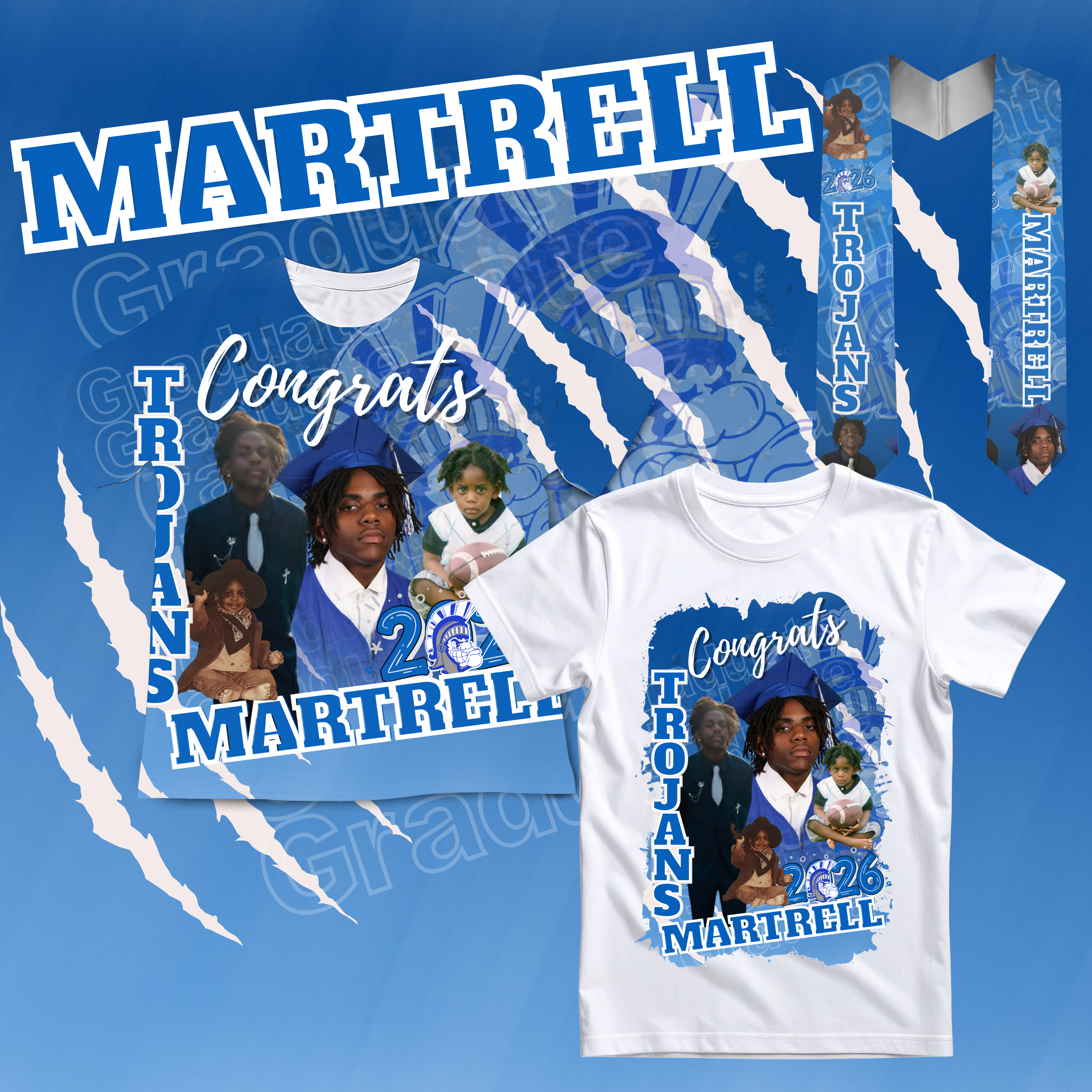 Martrell The Rapper Martrell Graduation Shirts – Personalized Grad Celebration Tees ...
