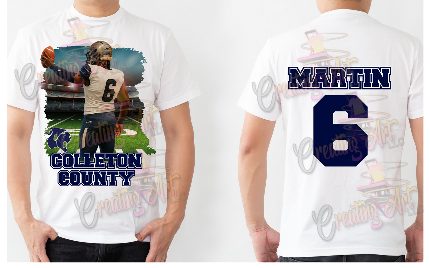 MARTIN FRONT AND BACK CENTER PRINT FOOTBALL SHIRTS