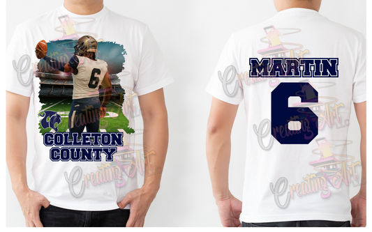 MARTIN FRONT AND BACK CENTER PRINT FOOTBALL SHIRTS
