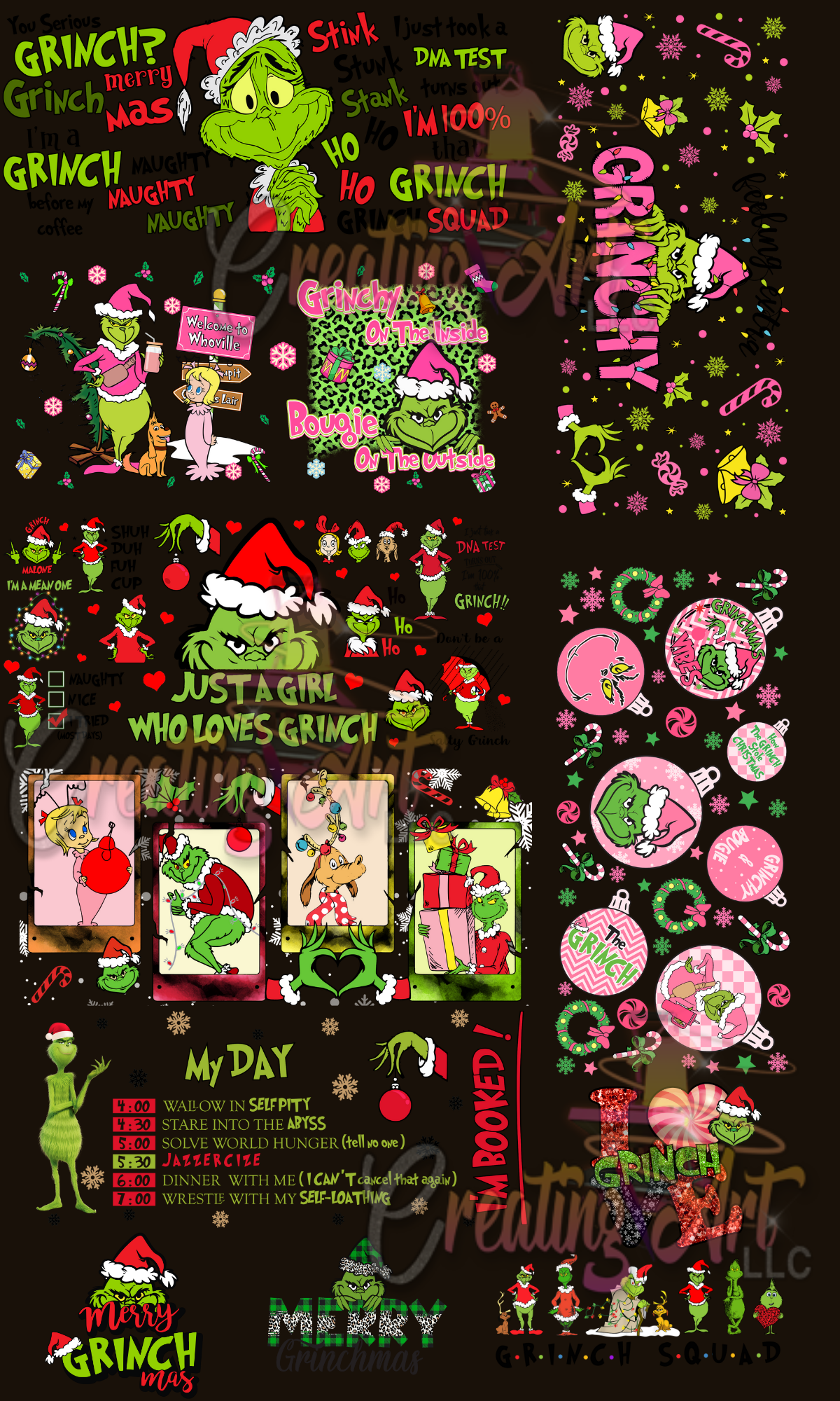 GRINCH  UVDTF GANGSHEET