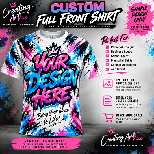 Generic sample custom full front shirt - customer provides customization details