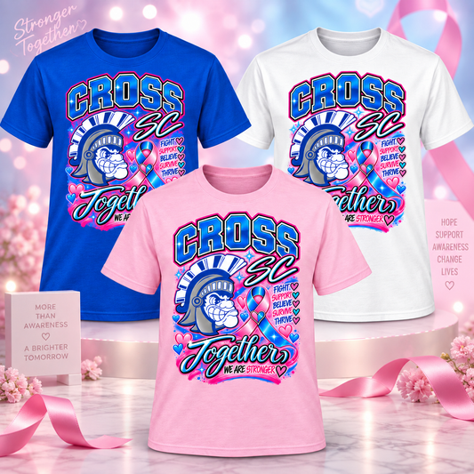 Cross SC Together We Are Stronger breast cancer awareness shirt mockup