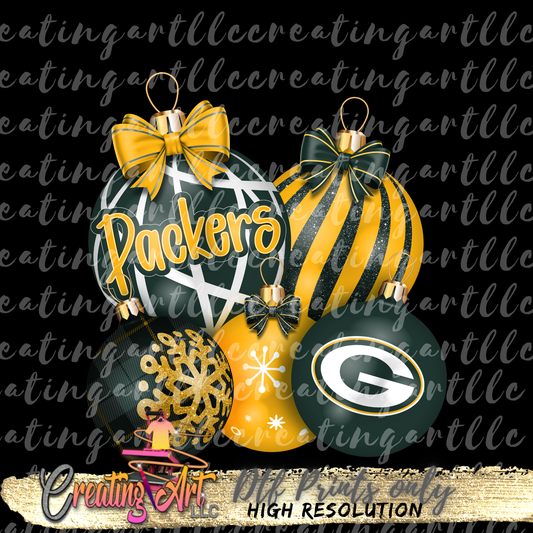 NFL Holiday Balls  ( Dtf Prints Only)