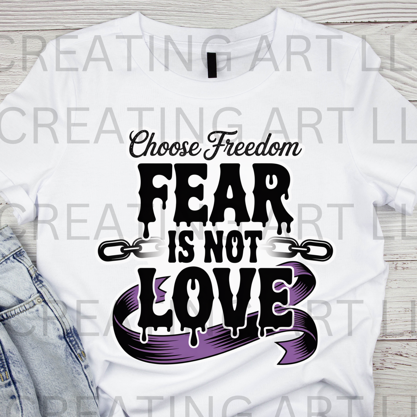 Fear is Not Love  Sublimation png digital file