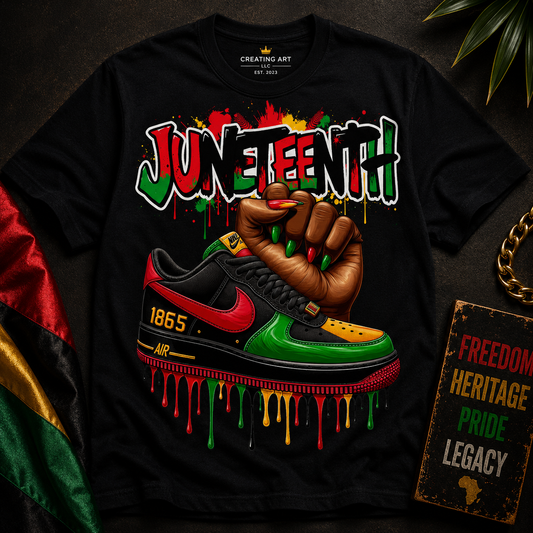 Juneteenth T-Shirt |Sneaker 4 Celebrate Freedom & Black Culture | Creating Art