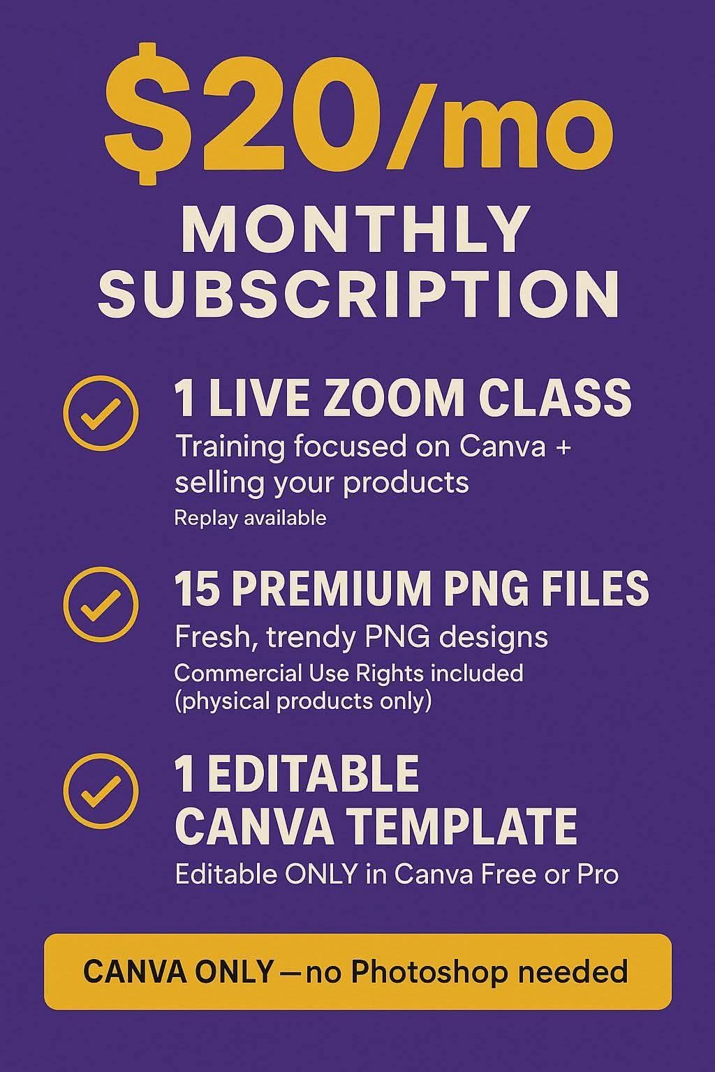 Paid Group Monthly Subscription