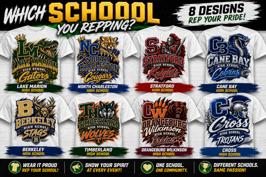 South Carolina High School Spirit Shirts – Rep Your School & Team