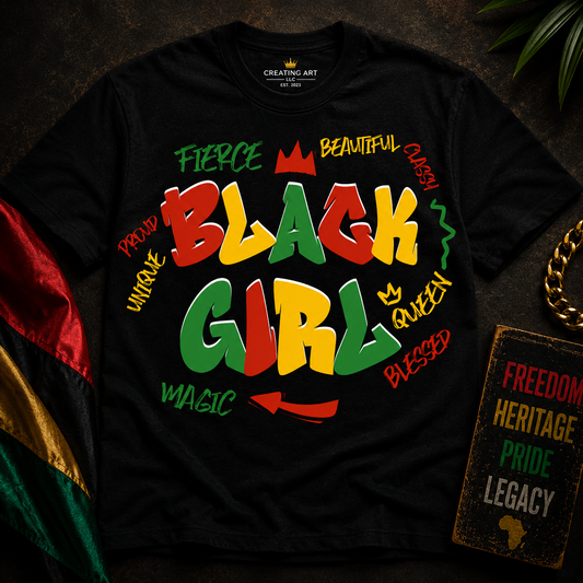 Juneteenth T-Shirt |Black Girl Celebrate Freedom & Black Culture | Creating Art