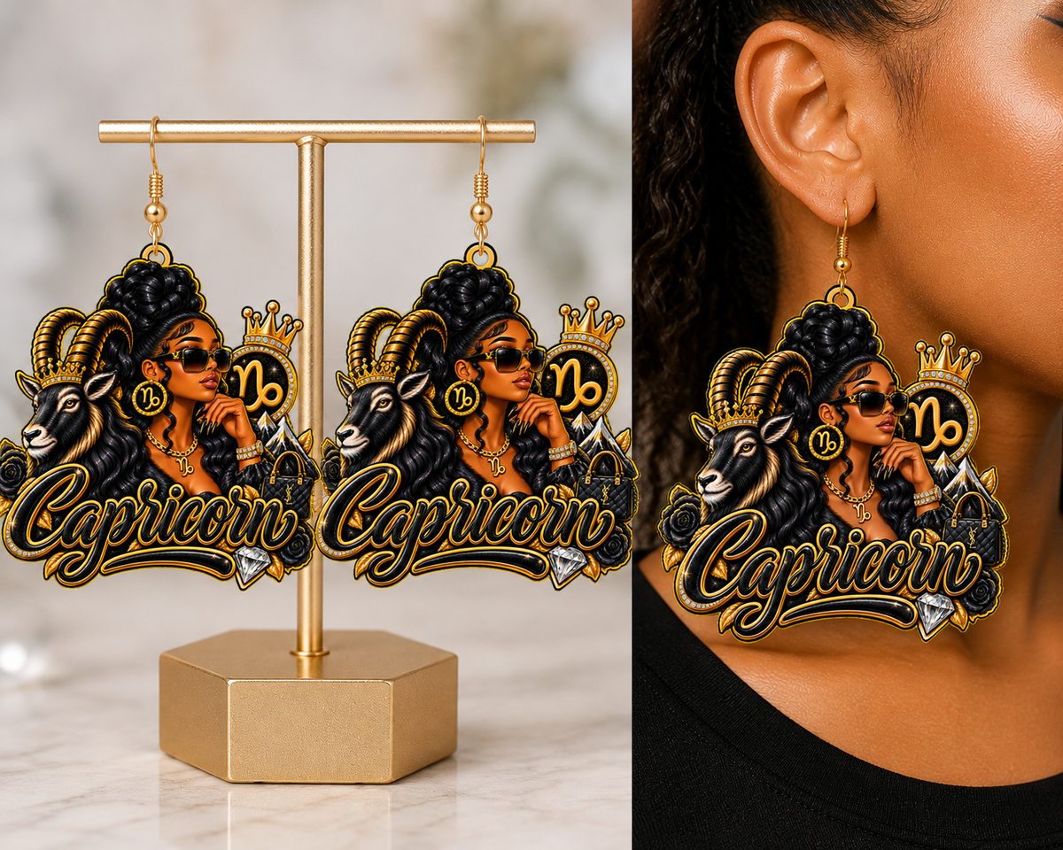 Zodiac Sign Earrings | Urban Statement Earrings | Astrology Earrings | Birthday Gift