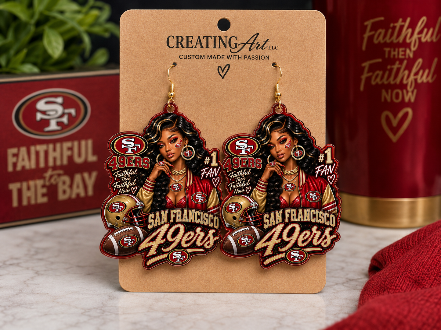 Team Acrylic Earrings