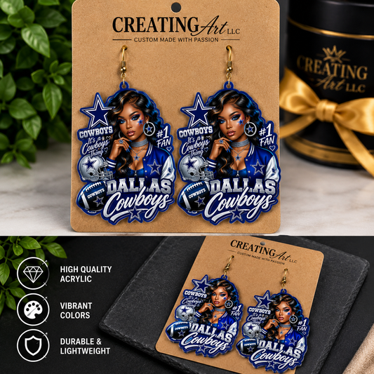 Team Acrylic Earrings