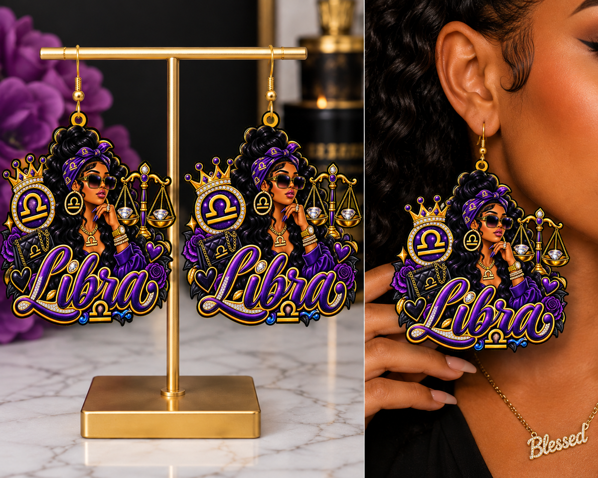 Zodiac Sign Earrings | Urban Statement Earrings | Astrology Earrings | Birthday Gift